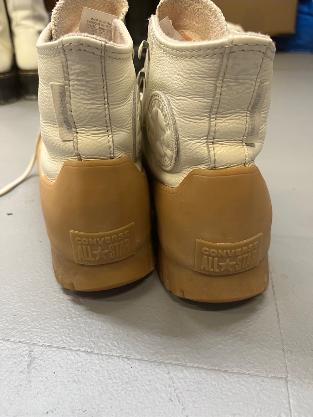 Converse Cream High-Top Sneakers with Gum Outsole - Picture 4 of 5